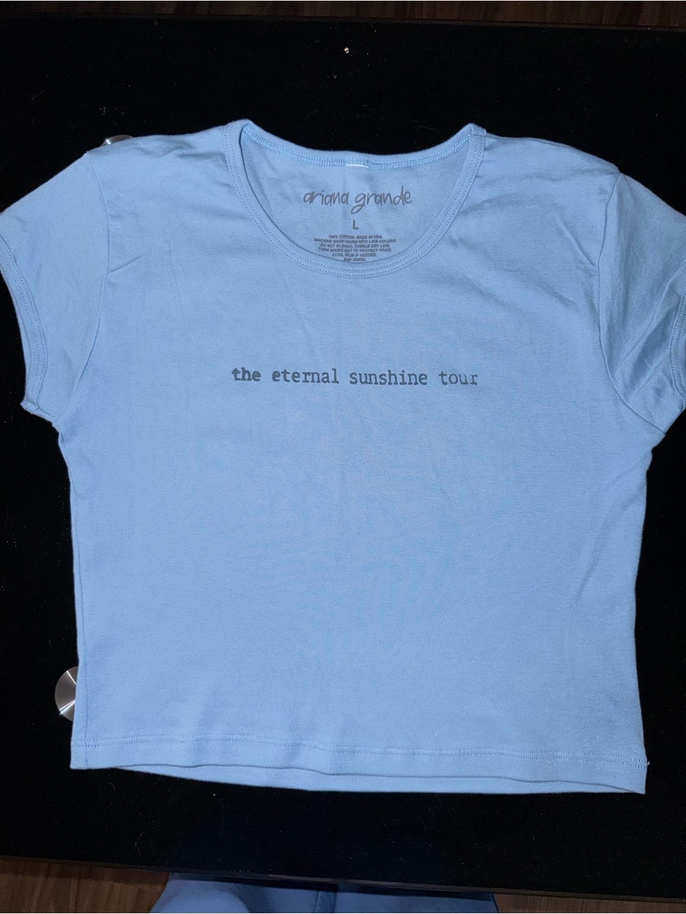 Ariana Grande Light Blue 'The Eternal Sunshine Tour' Short Sleeve Tee